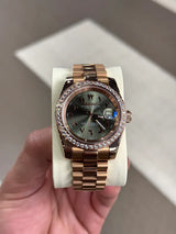 SeikoJust Gold Diamond Olive Arabic